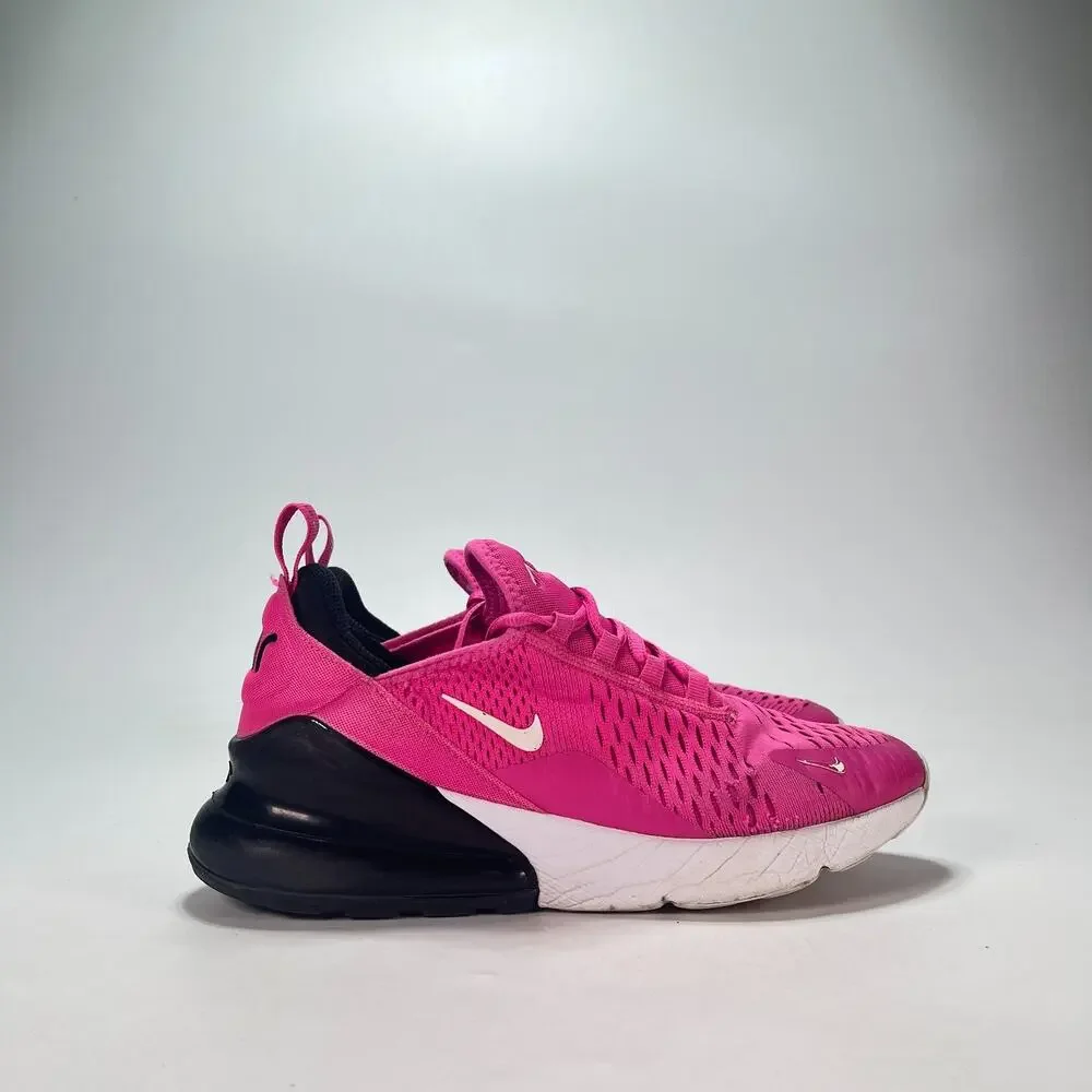 Nike Air Max 270 Laser Fuchsia Casual Sneakers Shoes 943345-602 Youth Size 6Y